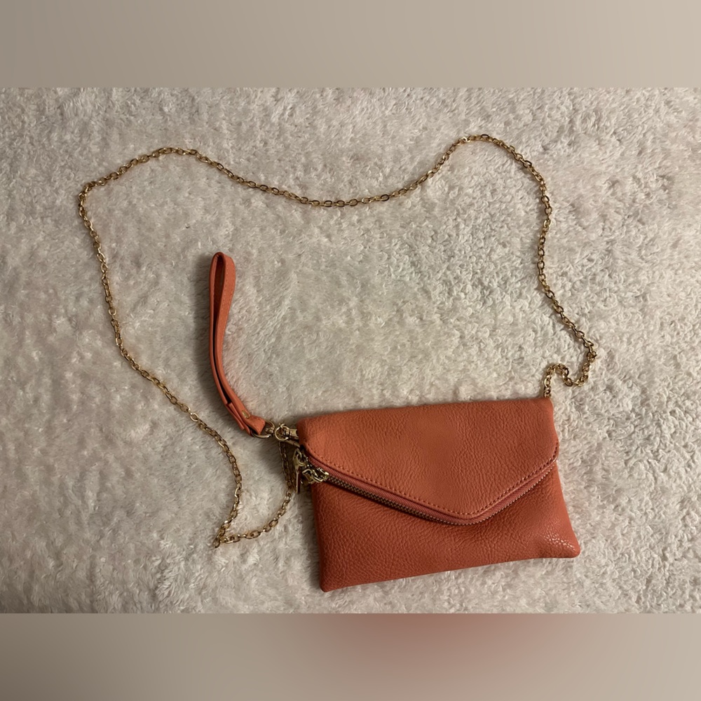 Urban Expressions Wristlet Clutch Gold Chain Crossbody